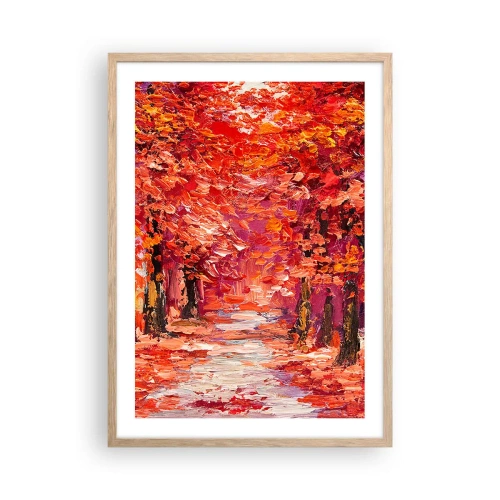 Poster in cornice rovere chiaro - Impressione d'autunno - 50x70 cm