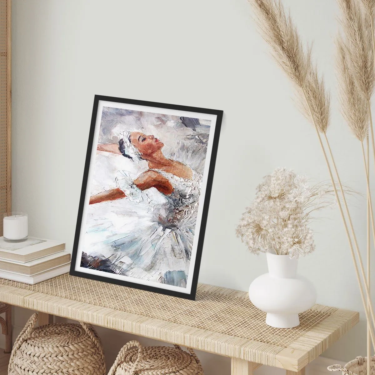 Poster in cornice nera - Delicata e leggera come il tulle - 61x91 cm