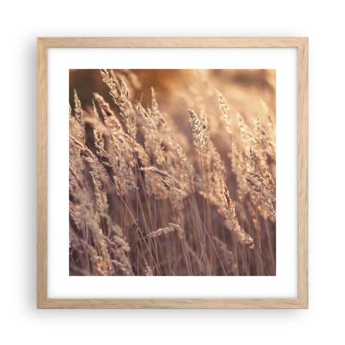 Poster in cornice rovere chiaro - Pronti a salutare l'autunno - 40x40 cm