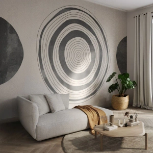 Fotomurali Premium Sand - Conta ciò che sta in mezzo - Ruote, Minimalista, Contemporaneo - 400x280 cm