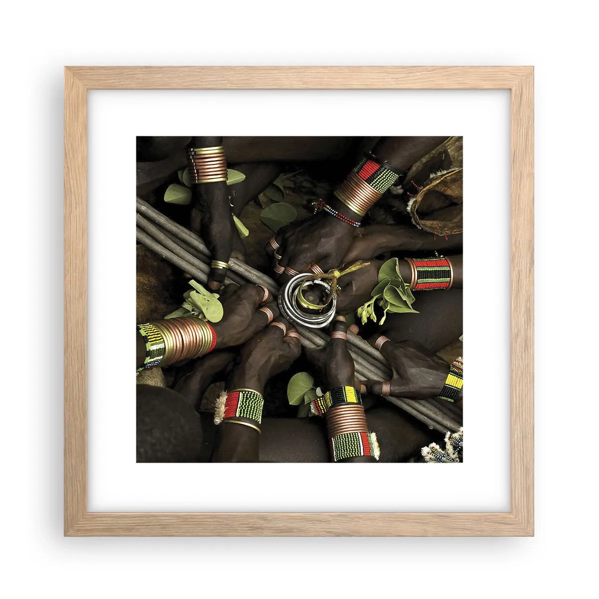 Poster in cornice rovere chiaro - Siamo insieme - 30x30 cm