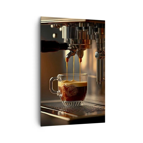 Quadro su tela - Stampe su Tela - Macchina da caffè con una tazza di espresso aromatico - 80x120cm - Miscela sensuale - Decorazione murale moderna per soggiorno e camera da letto ARTTOR