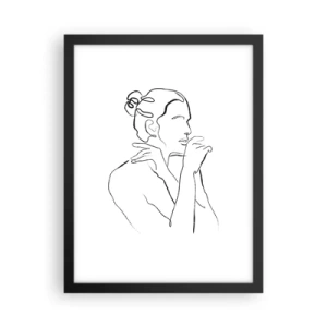 Poster in cornice nera - Nudo: mistero sensuale - 30x40 cm