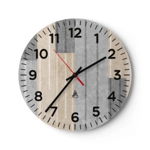 Orologio da parete - Orologio in Vetro - Composizione: rigare dritto - 40x40 cm