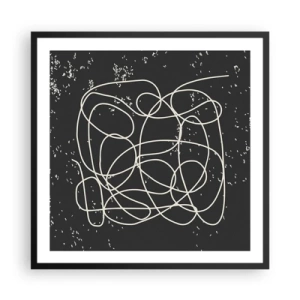Poster in cornice nera - Il caos dei pensieri - 60x60 cm