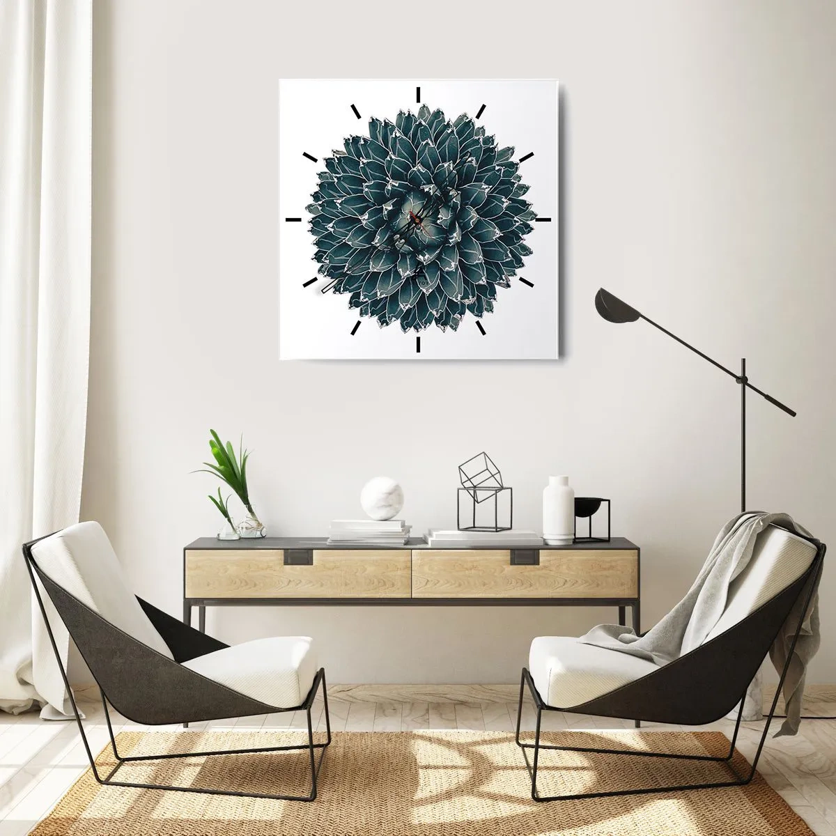 Orologio da parete - Orologio in Vetro - La stella del deserto - 40x40 cm