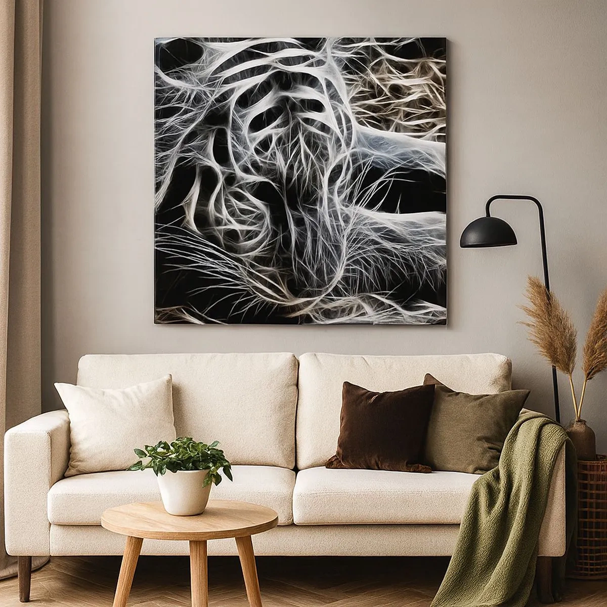 Quadro su tela - Stampe su Tela - Studio di leggerezza felina - 30x30 cm