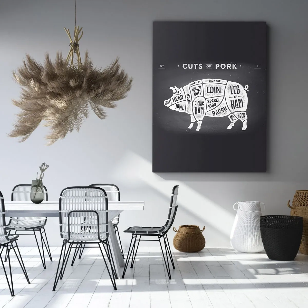 Quadro su tela - Stampe su Tela - Il sillabario del macellaio - 45x80 cm