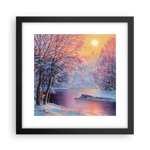Poster in cornice nera - I colori dell'inverno - 30x30 cm