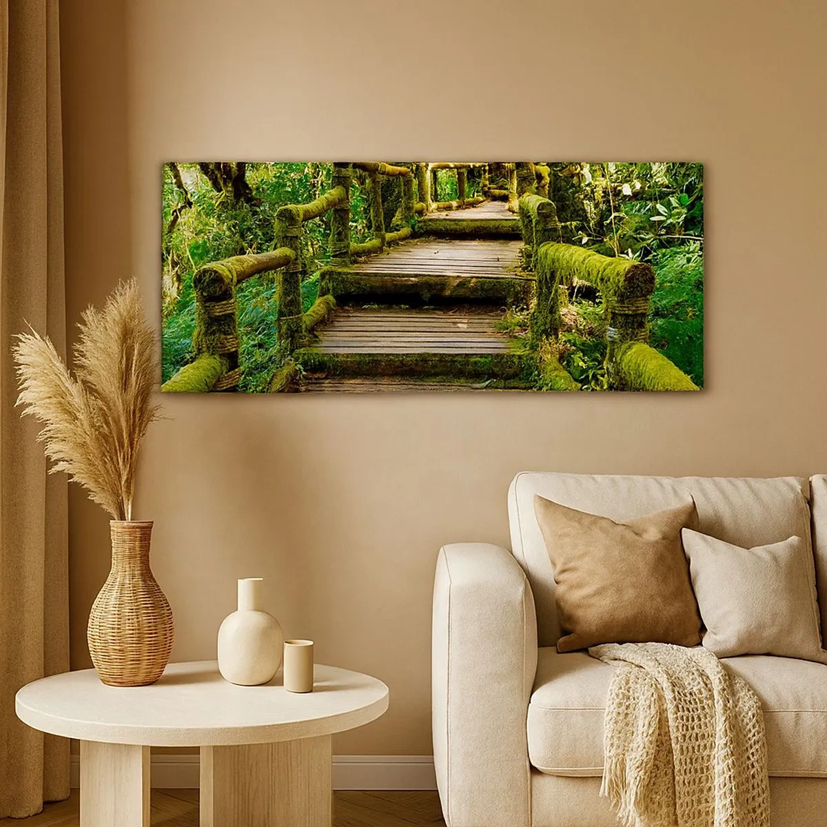 Quadro su tela - Stampe su Tela - Un corridoio nel verde - 100x40 cm