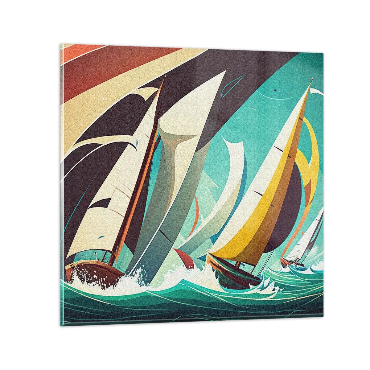 Quadro su vetro - Compagne degli elementi - 60x60 cm