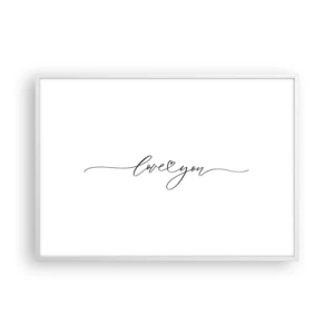 Poster in cornice bianca - Bianco e nero - 100x70 cm