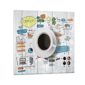 Quadro su vetro - Un momento di pausa - 30x30 cm