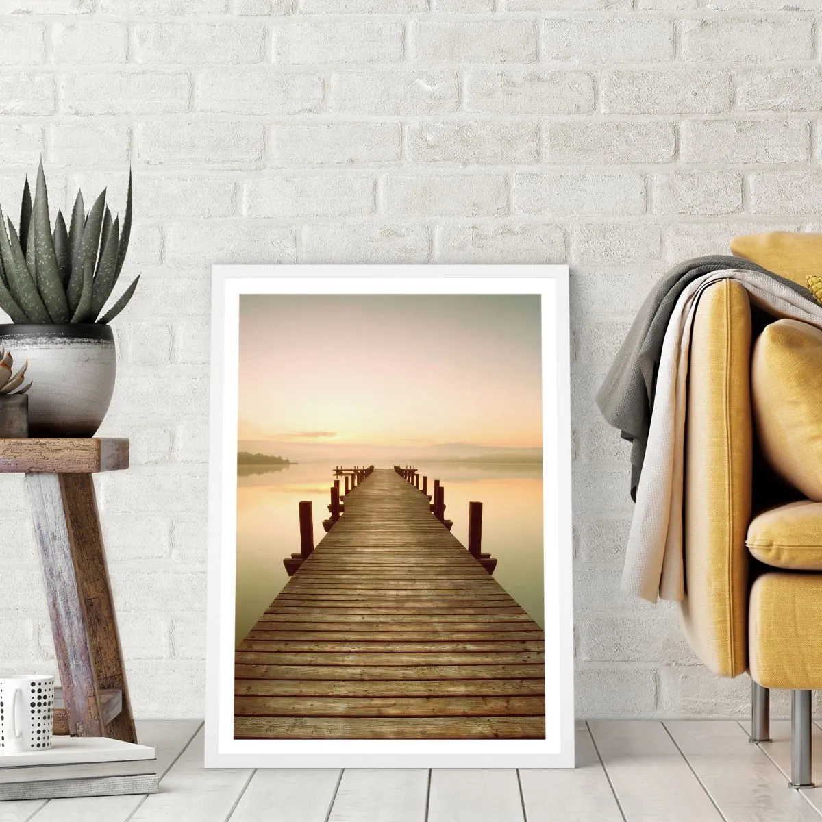 Poster in cornice bianca - Aurora, alba, luce - 40x50 cm