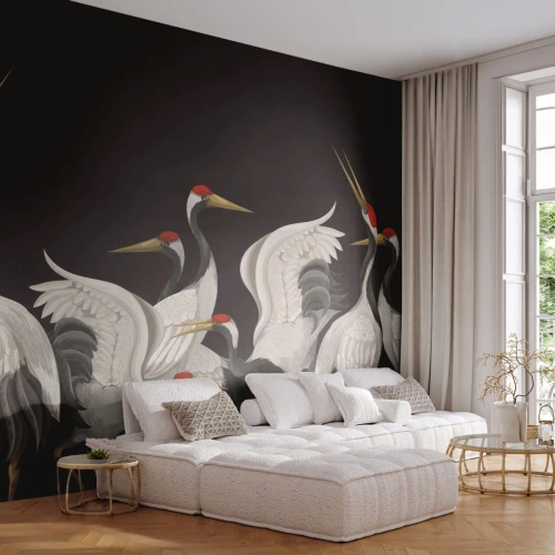 Fotomurali Premium Canvas - Cose da uccelli - Gru, Uccelli, Pezzo - 250x175 cm