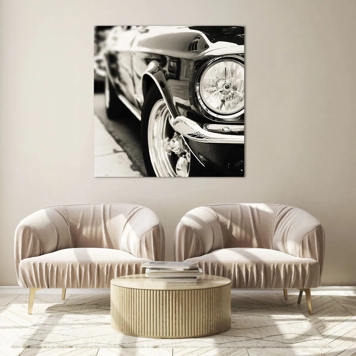 Quadro su vetro - Bellezza intramontabile - 50x50 cm