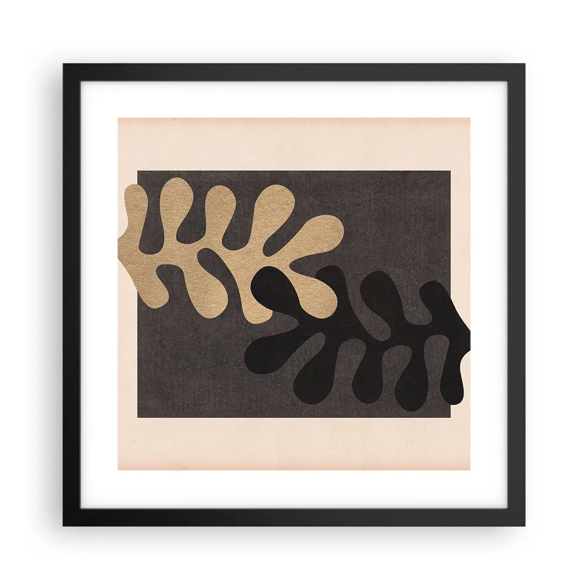 Poster in cornice nera - Assenza e completamento - 40x40 cm