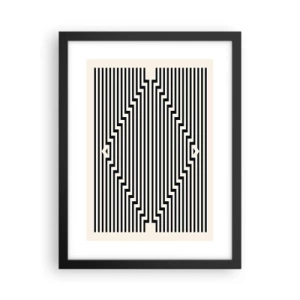 Poster in cornice nera - Illusione geometrica - 30x40 cm