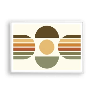 Poster in cornice bianca - Nei colori della terra - 100x70 cm
