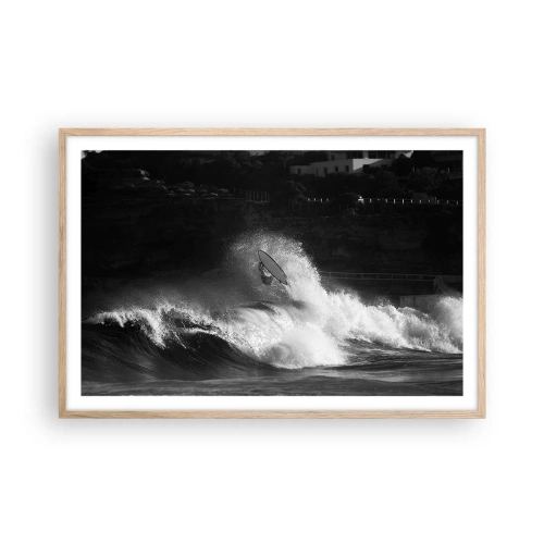 Poster in cornice rovere chiaro - Sfida accettata! - 91x61 cm