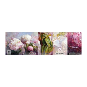 Campione di Fotomurale Adesivo Deluxe Sticker - Un bouquet pieno di vita - Fiori, Peonie, Classicismo - 100x30 cm