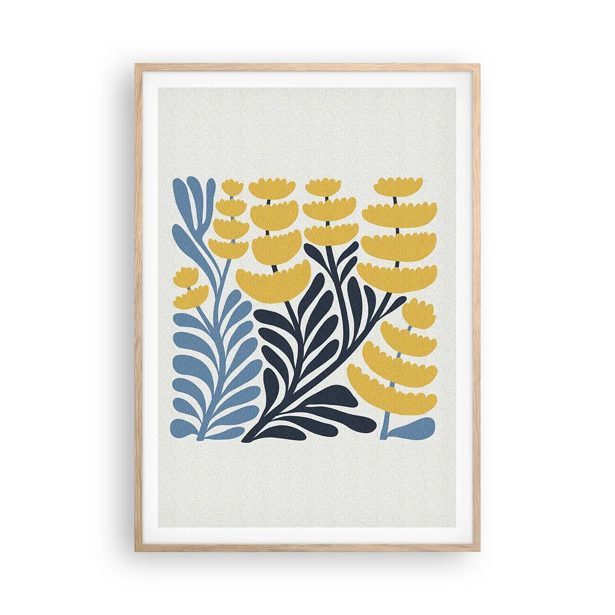 Poster in cornice rovere chiaro - Aiuola soleggiata - 70x100 cm