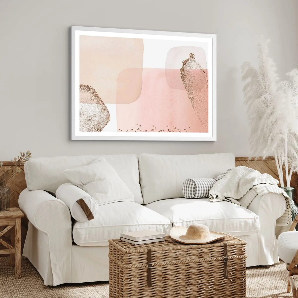 Poster in cornice bianca - Incontro attraverso il colore - 50x40 cm