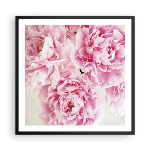 Poster in cornice nera - Nel fasto rosa - 60x60 cm