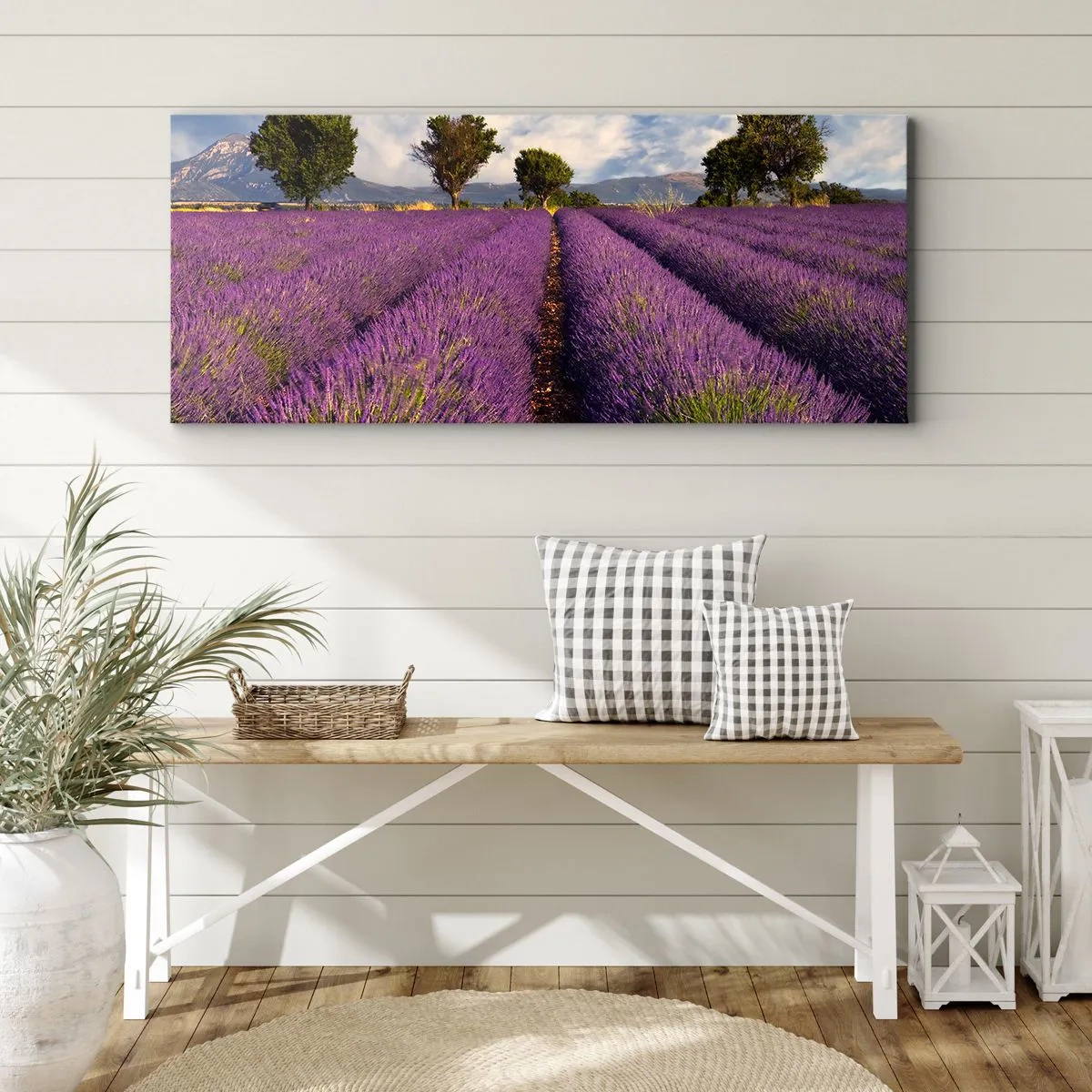 Quadro su tela - Stampe su Tela - Campi di lavanda - 90x30 cm