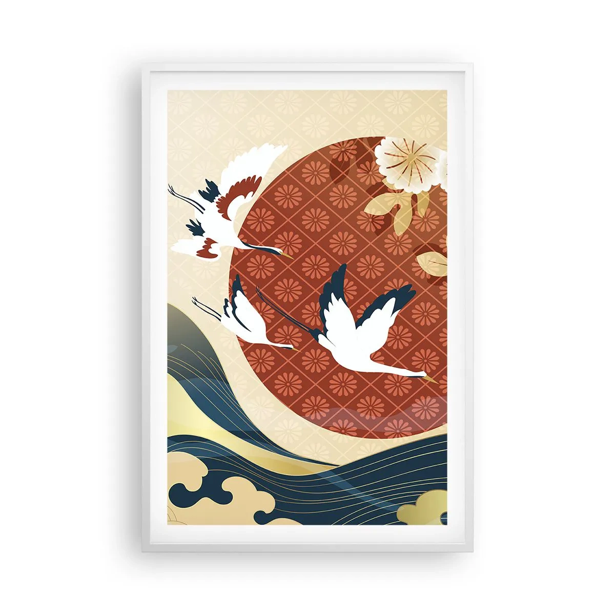 Poster in cornice bianca - Favola giapponese - 61x91 cm