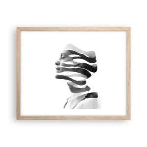 Poster in cornice rovere chiaro - Ritratto surrealista - 50x40 cm