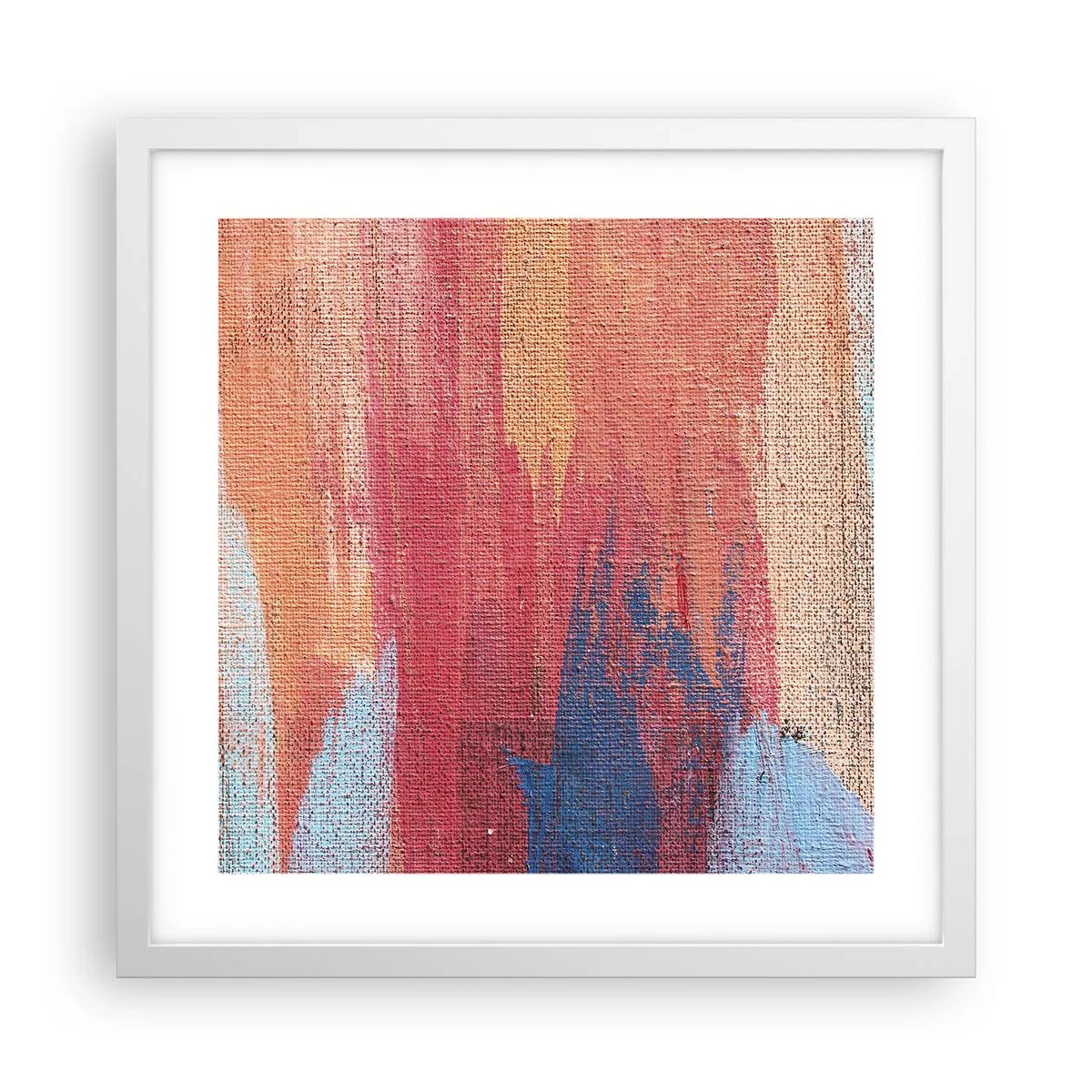 Poster in cornice bianca - Colando con l'arcobaleno - 40x40 cm