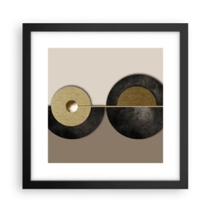 Poster in cornice nera - Variazioni attorno al cerchio - 30x30 cm