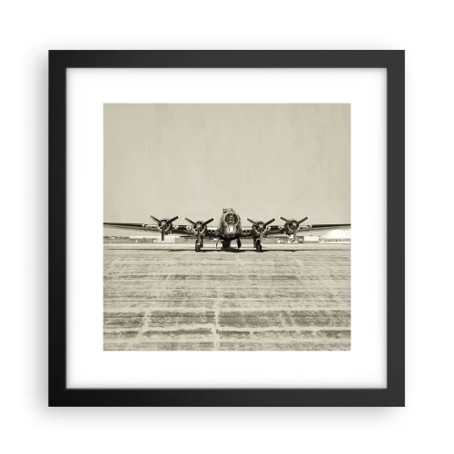 Poster in cornice nera - Pronto come sempre - 30x30 cm