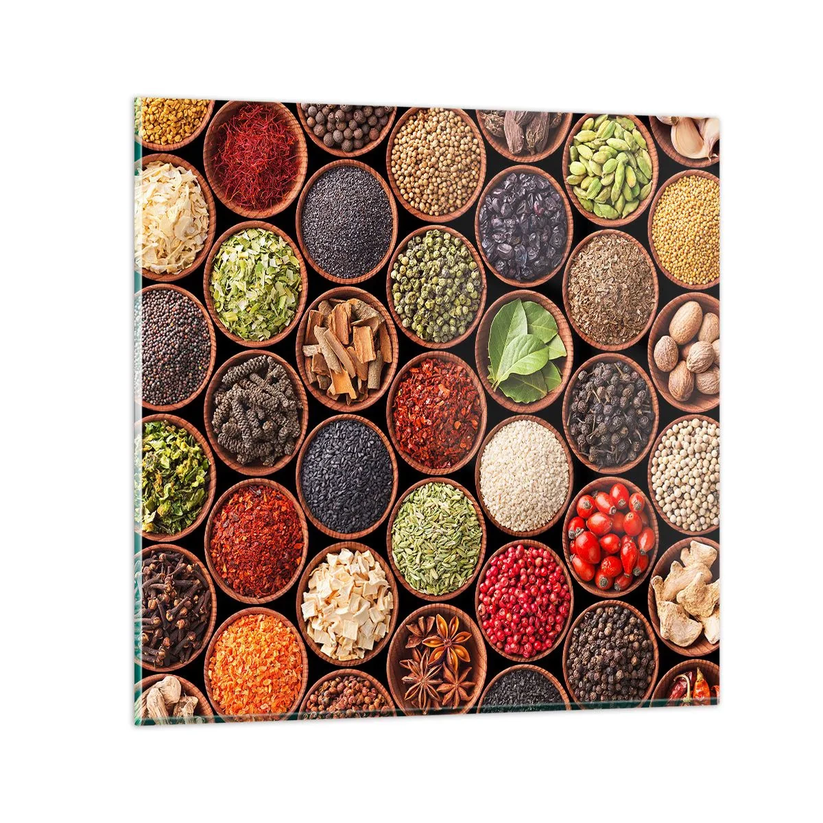 Quadro su vetro - Tutti i gusti del mondo - 60x60 cm