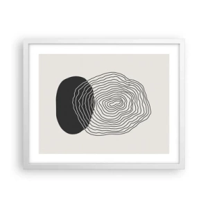 Poster in cornice bianca - Durata e vibrazione - 50x40 cm