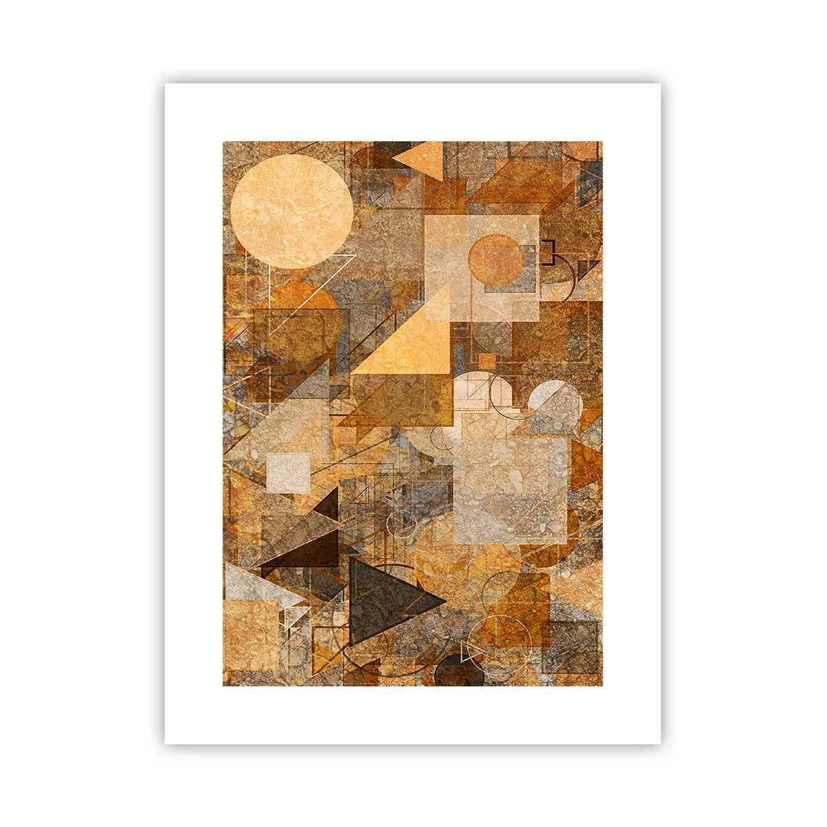 Poster - Studio cubista in marrone - 30x40 cm