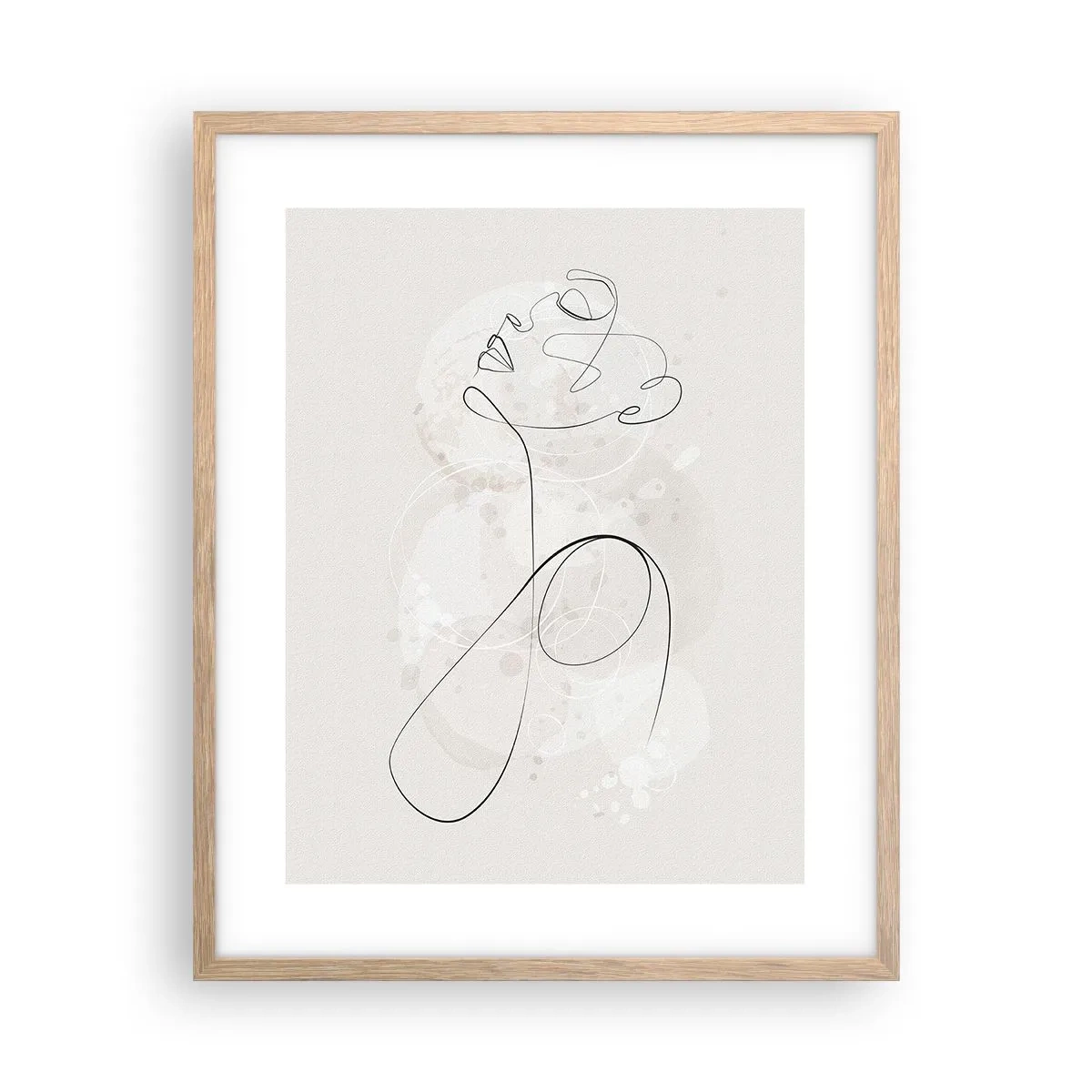 Poster in cornice rovere chiaro - La spirale della bellezza - 40x50 cm