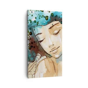 Quadro su tela - Stampe su Tela - Lady in blue - 45x80 cm