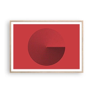 Poster in cornice rovere chiaro - Movimento circolare - 100x70 cm