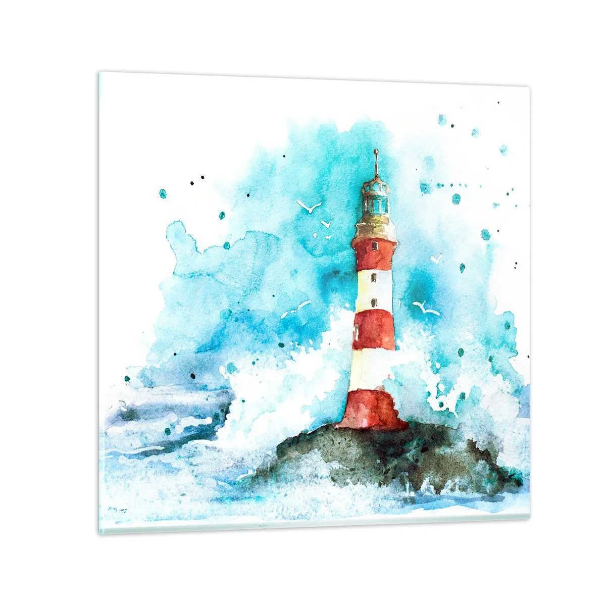 Quadro su vetro - L'unità dei quattro elementi - 30x30 cm