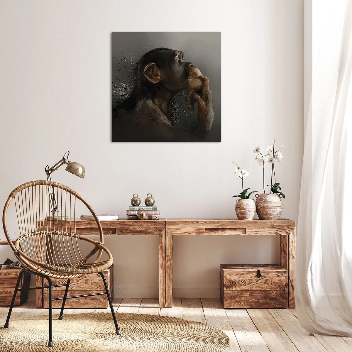 Quadro su tela - Stampe su Tela - Sicuramente un pensatore - 50x50 cm