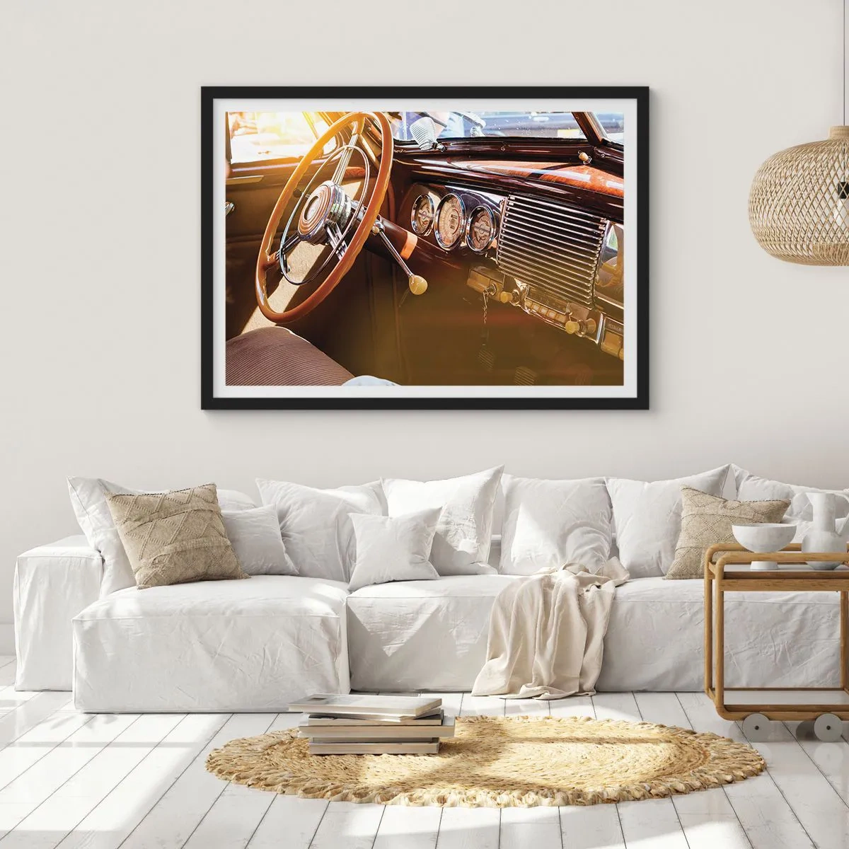 Poster in cornice nera - Un soffio di lusso dal passato - 50x40 cm