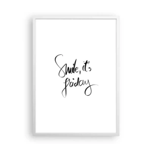 Poster in cornice bianca - Vera gioia - 50x70 cm