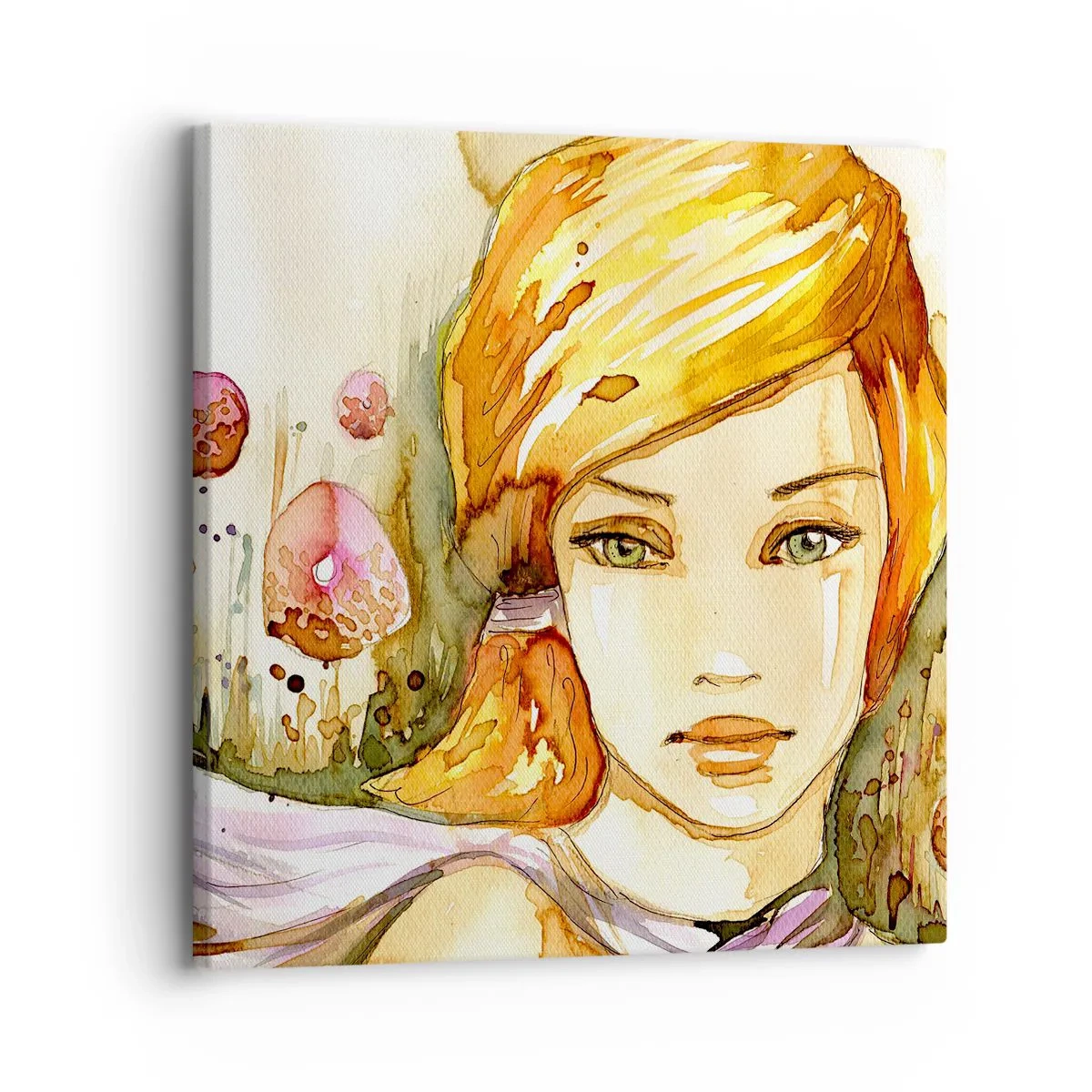 Quadro su tela - Stampe su Tela - Sguardo di smeraldo, che calma l'ira - 30x30 cm