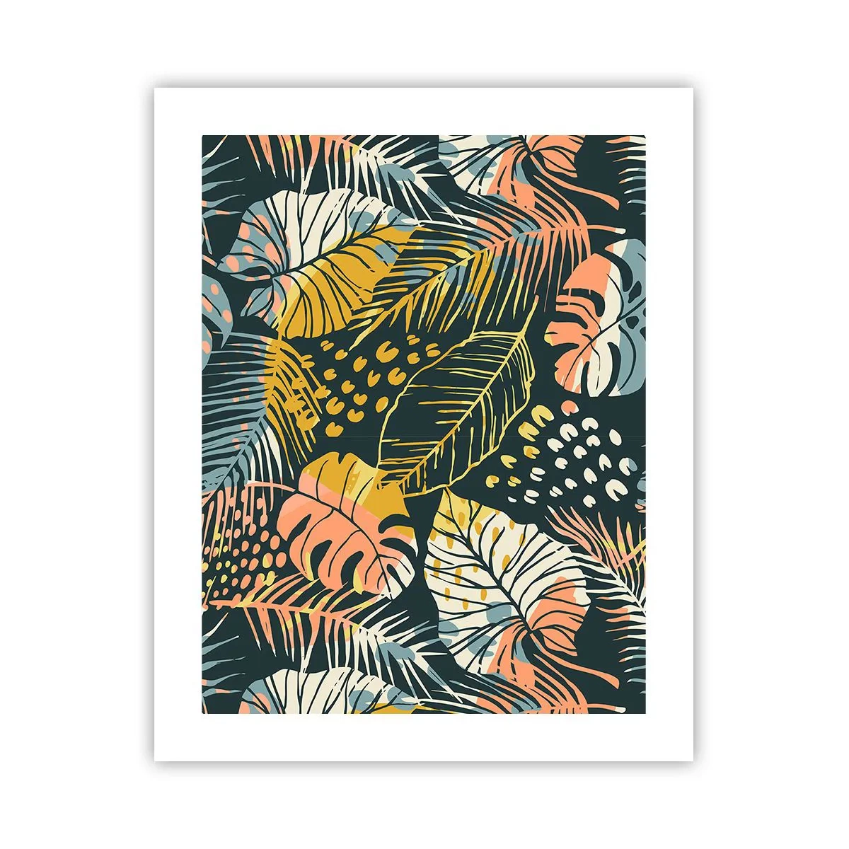 Poster - Fantasia di foglie - 40x50 cm