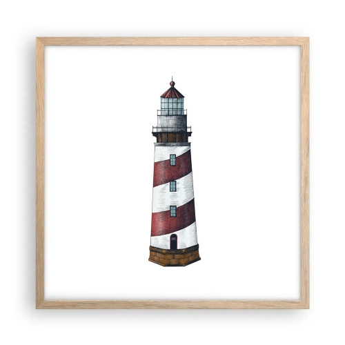 Poster in cornice rovere chiaro - Sempre di guardia - 50x50 cm