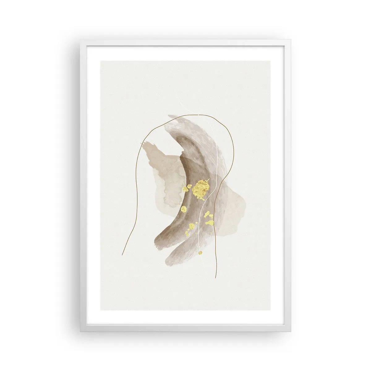Poster in cornice bianca - Incontro nello spazio - 50x70 cm