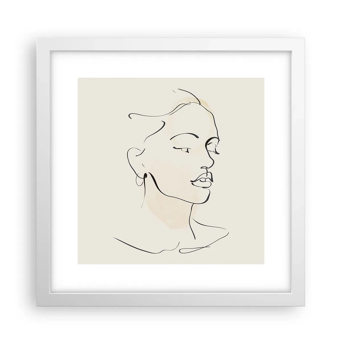 Poster in cornice bianca - Linea sicura - 30x30 cm