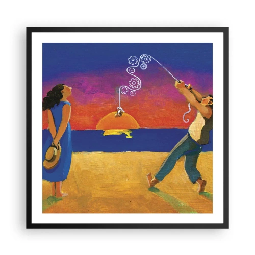 Poster in cornice nera - Più delle stelle del cielo - 60x60 cm